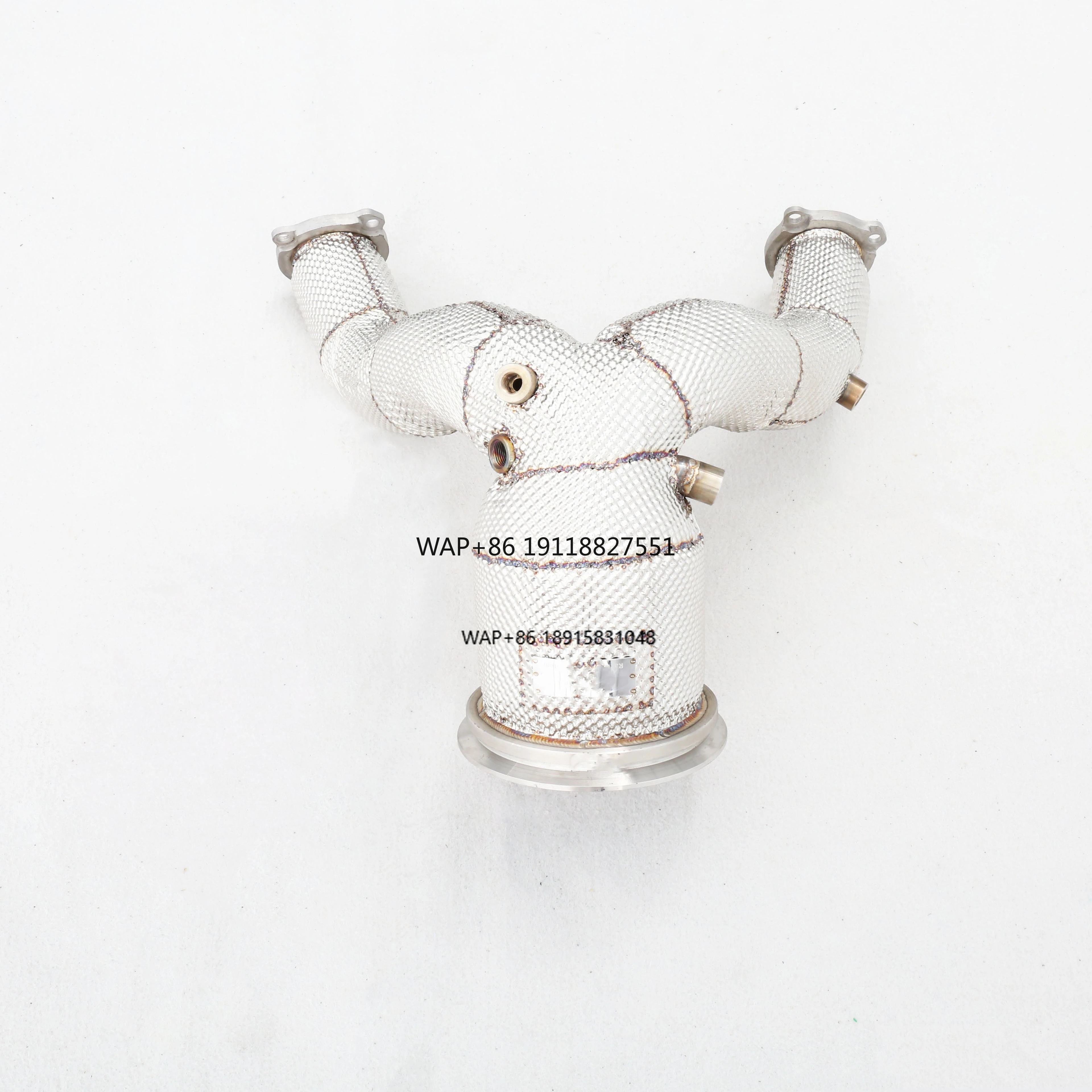 

Factory Highflow Downpipe with Heatshield for S4 B9 3.0T EA839 Stainless Steel Material