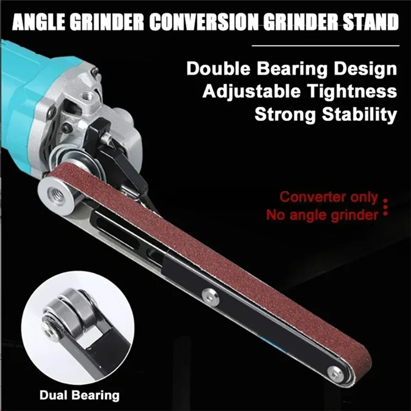 AS60-Belt Sander Adapter Angle Grinder Pipe Tube Bracket Angle Grinder Accessories Angle Grinder Belt