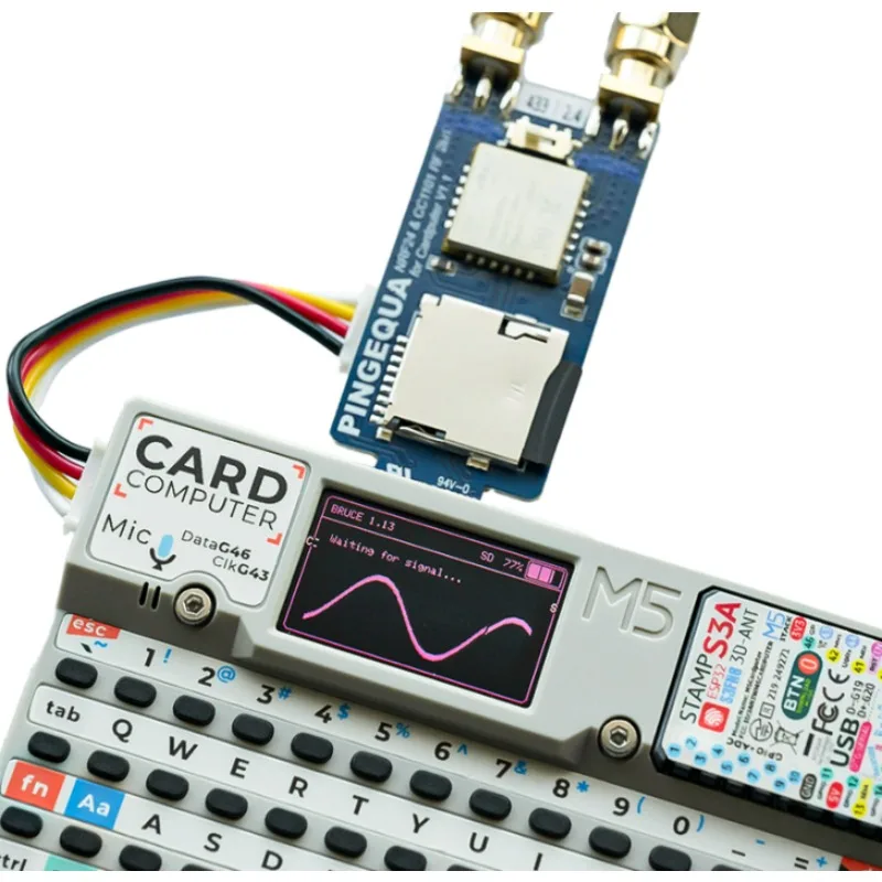 2-in-1 Wireless Communication Module Without RF Chip, Compatible with M5Stack StickCPlus,NRF24 2.4GHz & CC1101 433MHz Base Board