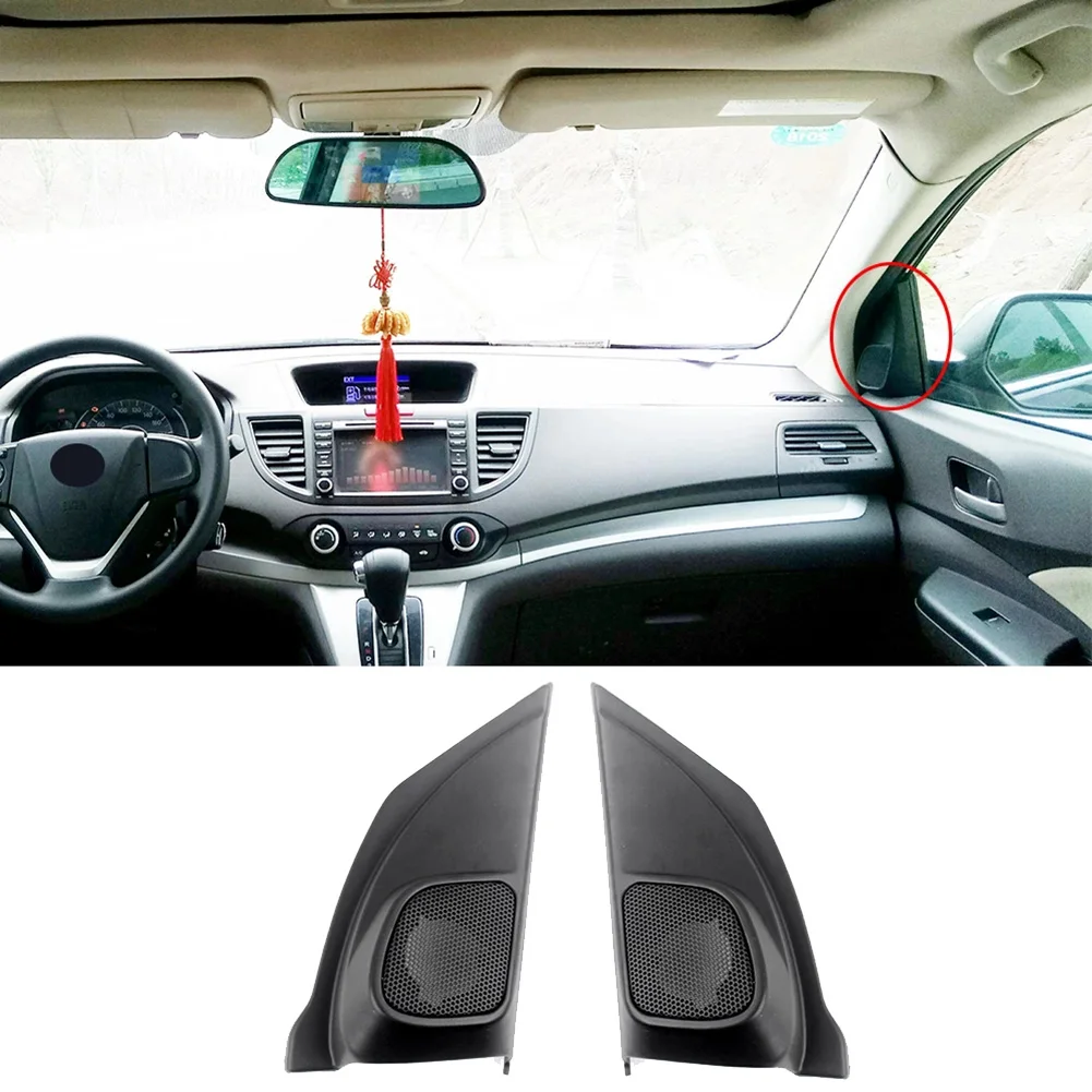 Car Door Panel Audio Horn Cover Tweeter Triple-cornered Speaker Loudspeaker Cover Trim for Honda CR-V 2012-2016