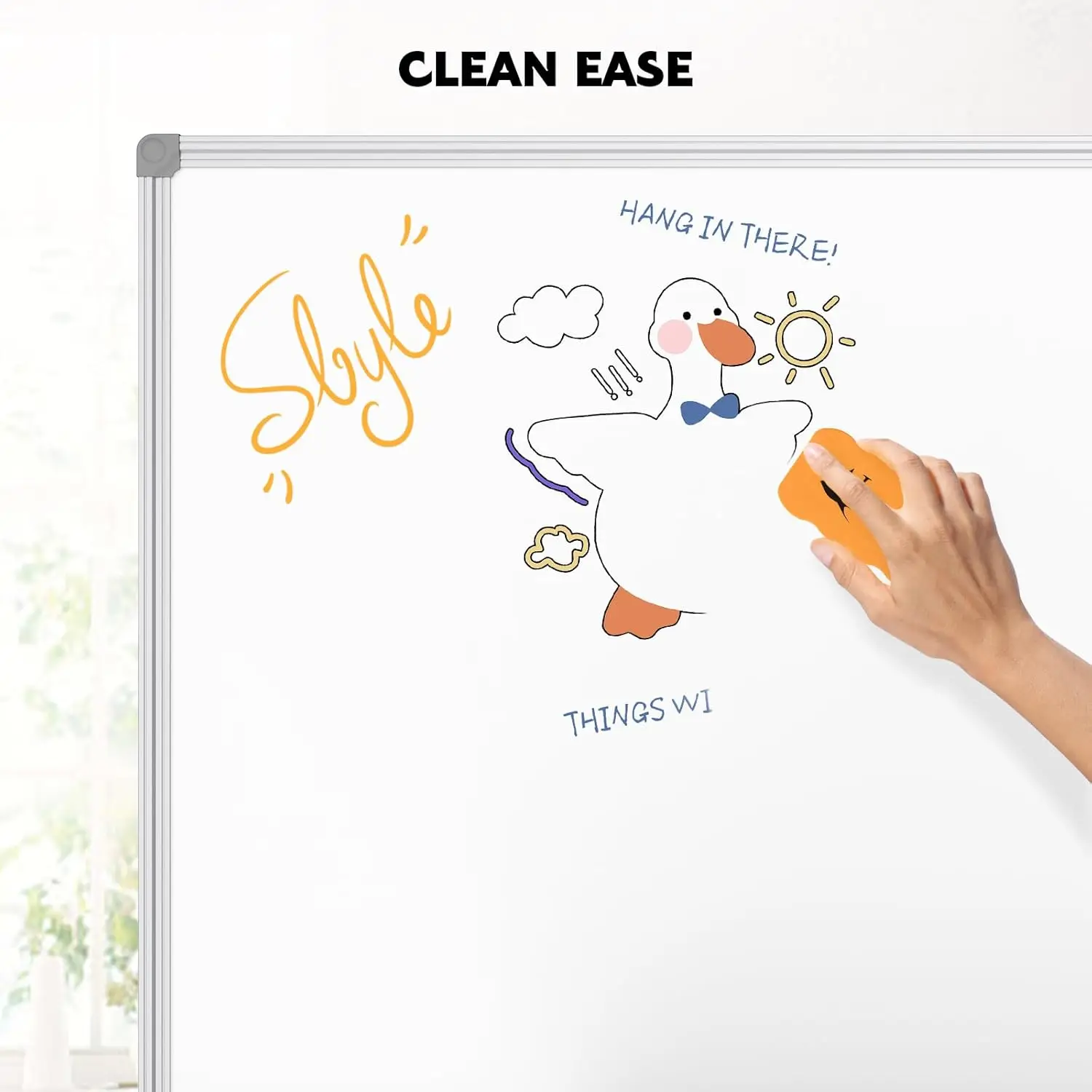 48x36 Inch Magnetic Whiteboard with Aluminum Frame, Includes Marker Tray, 3 Markers, and 8 Magnets for Office or Home Use