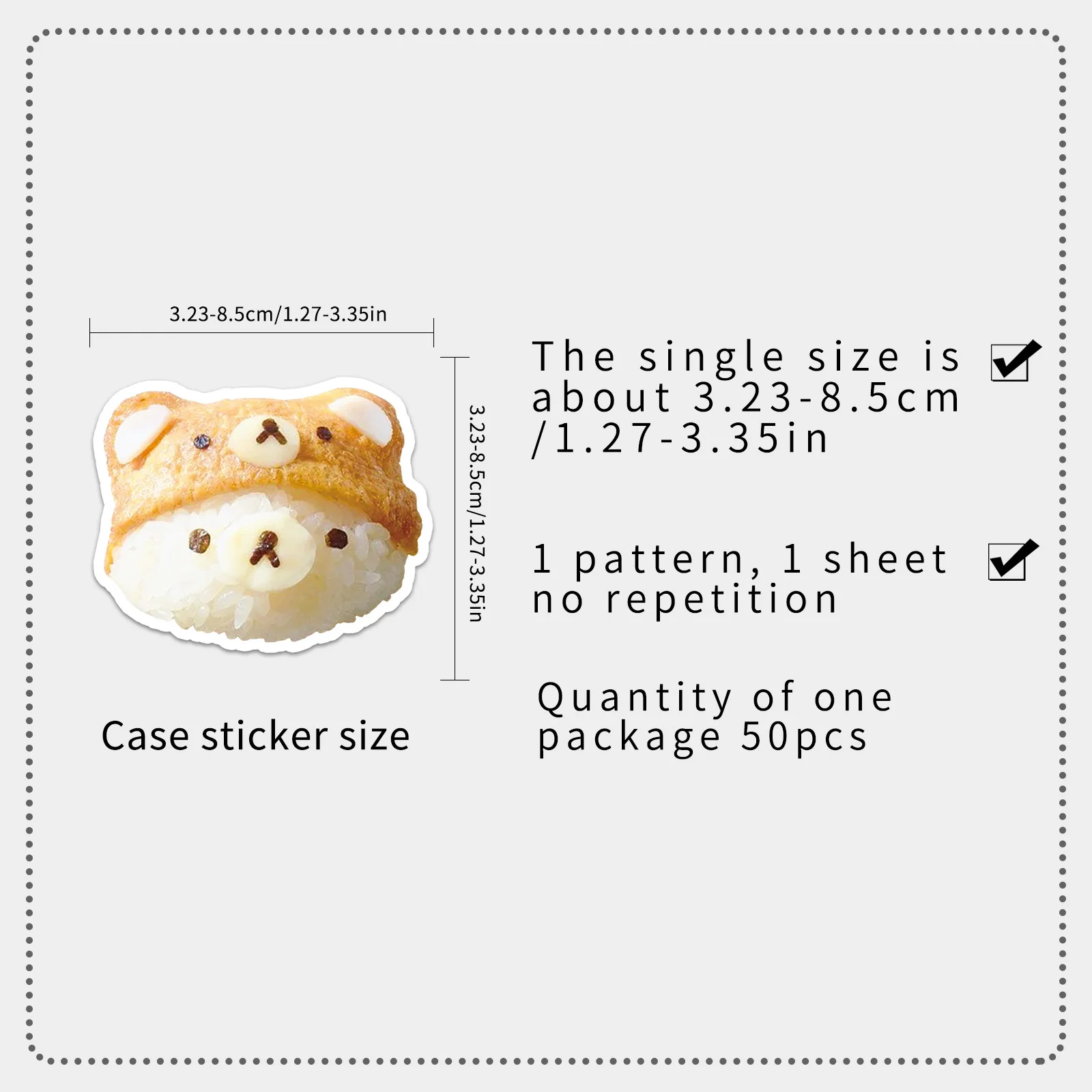 50PCS Q Version Animal Shape Food Cute Pet DIY Graffiti Decoration Mobile Phone Case Luggage Guitar Waterproof Sticker Kids Toy