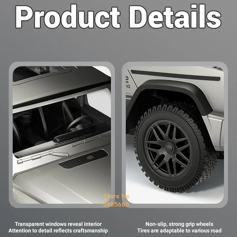 

Simulated Sensing All Terrain Off-Road Remote Control Truck 2.4G Cool Lighting Dynamic Music Auto Demo Open Door RC Car Truck