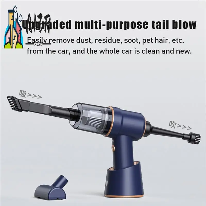 

A13R-80000Pa Car Vacuum Cleaner Wireless Charging Compressed Air Handheld High-Power With HEPA Filter For Home Office Car