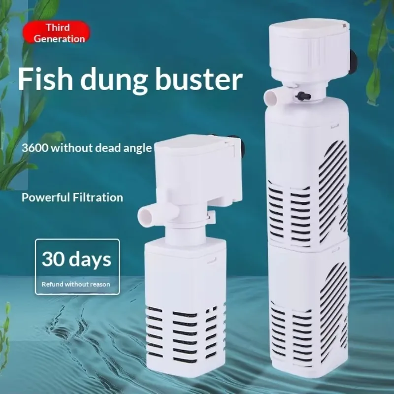

Plastic Fish Tank Filter Filtration Circulation Water Pump Oxygen Generation Ultra-quiet All-in-one Purification Three-in-one