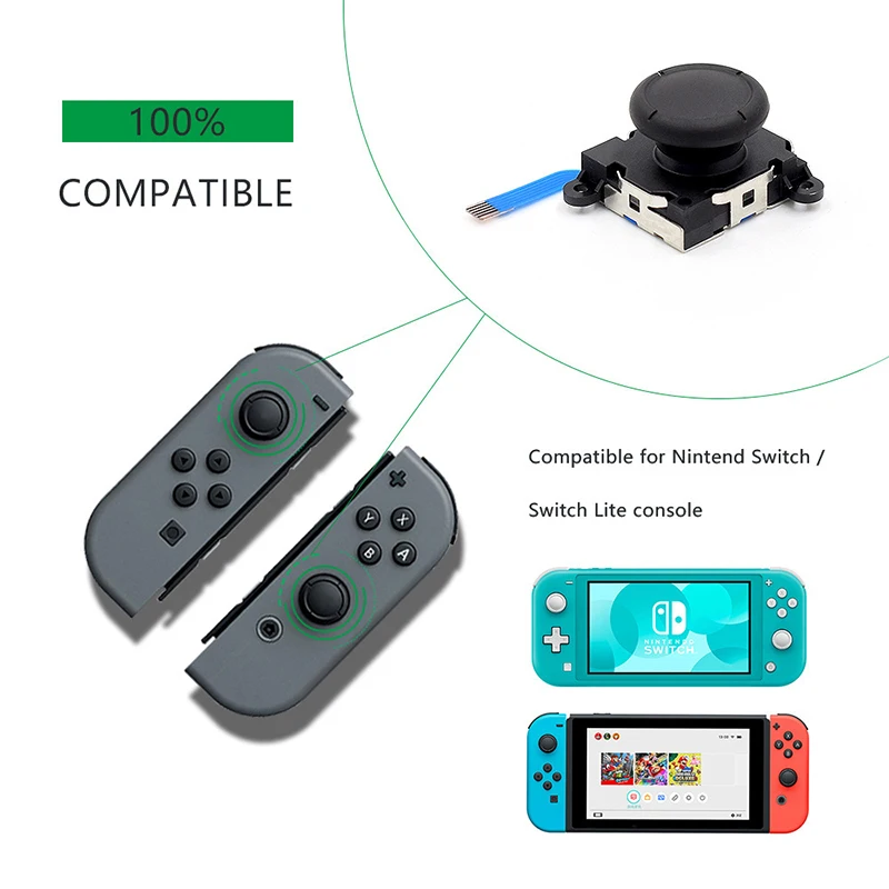 Replacement Original 3D Joystick for Nintendo Switch New Upgrade Switch Lite Joystick Game Thumb Stick Controller Repair Tools