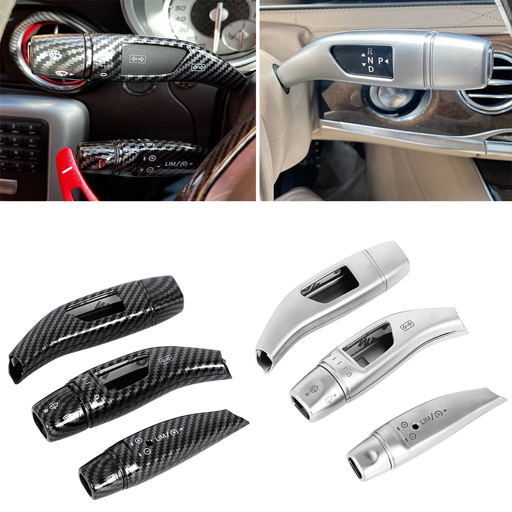 For Mercedes Benz A B C E S GLC CLA GLA GLE Class W205 W213 W212 W176 W204 X166 Car Wiper Shift Lever Cruise Cover Trim Frame