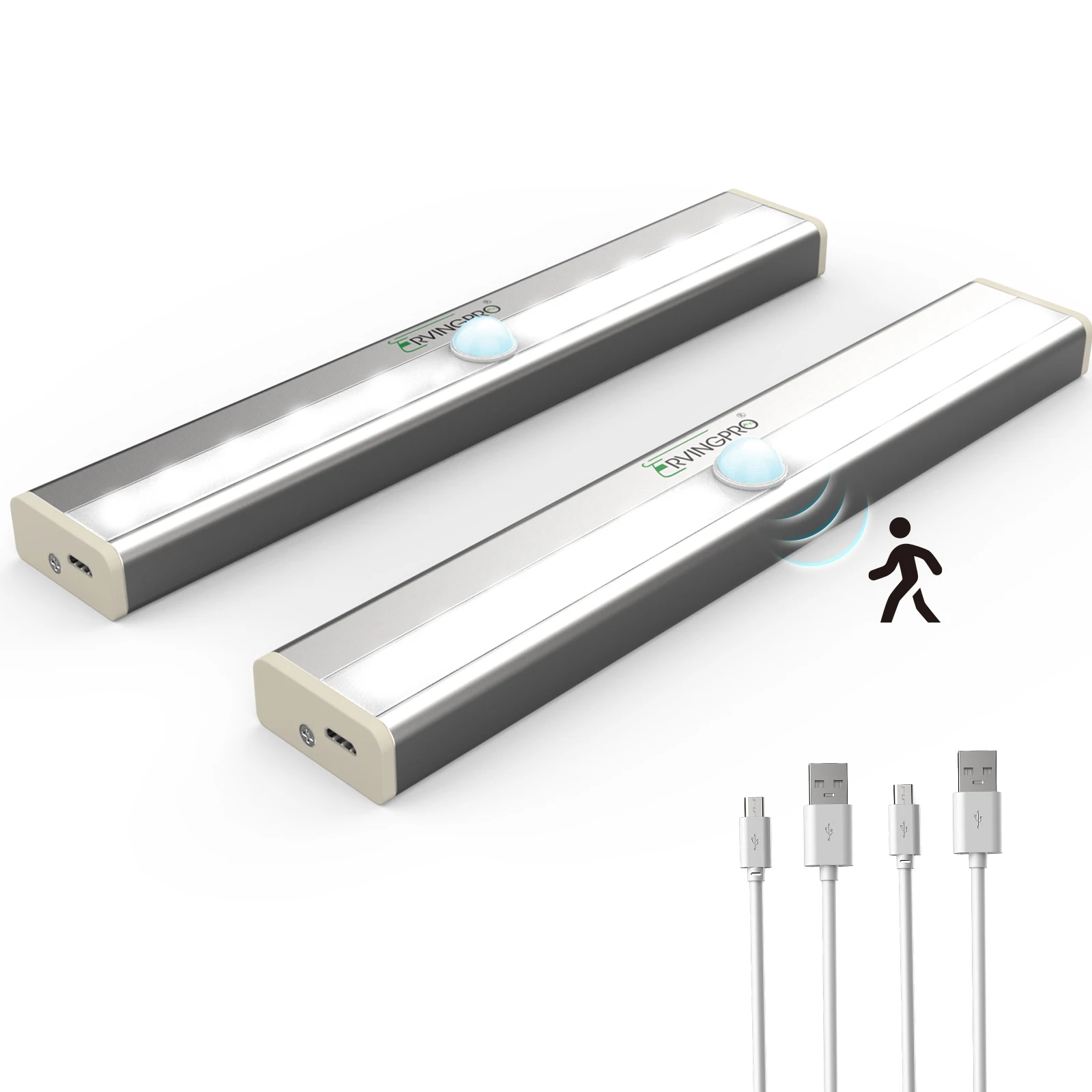 RV Step Lights 2PCS Motion Sensor Activated LED Bar Operated Wireless Magnetic Stick Strip Lighting For Motorhome Campers