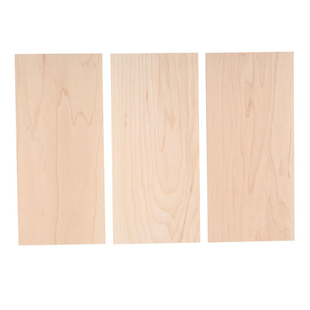 3pcs Premium Maple Wood Guitar Head Veneer Rectangle Shape Wood Color Guitar Head Plate Guitar Accessories Custom Guitar