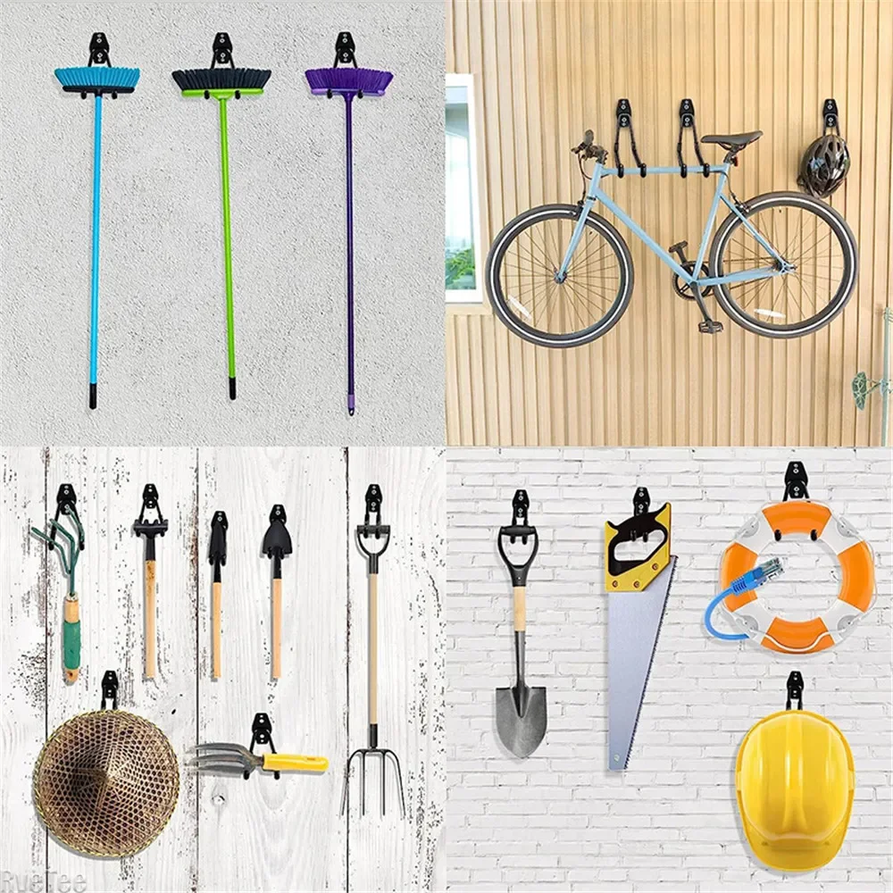 Storage Hook Bicycle Garage Heavy Warehouse Hardware Strong Load-Bearing Small/Medium Storage Wall Metal Hook Square Hook Tool