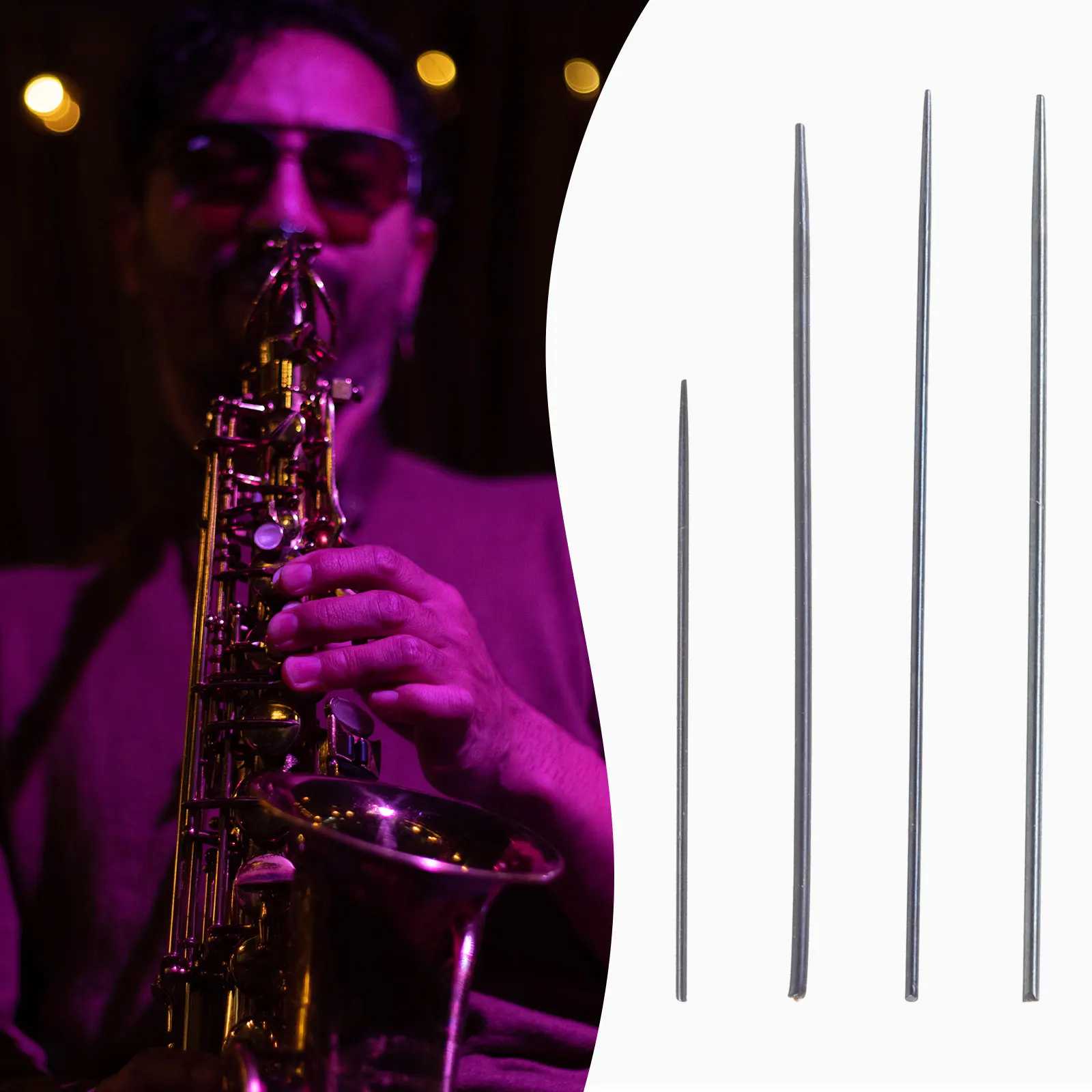 

8pcs Saxophone Needle Spring 0.6 0.7 0.8 0.9 Each 2 Black Clarinet Needles Instrument Repair Parts Accessories Lightweight