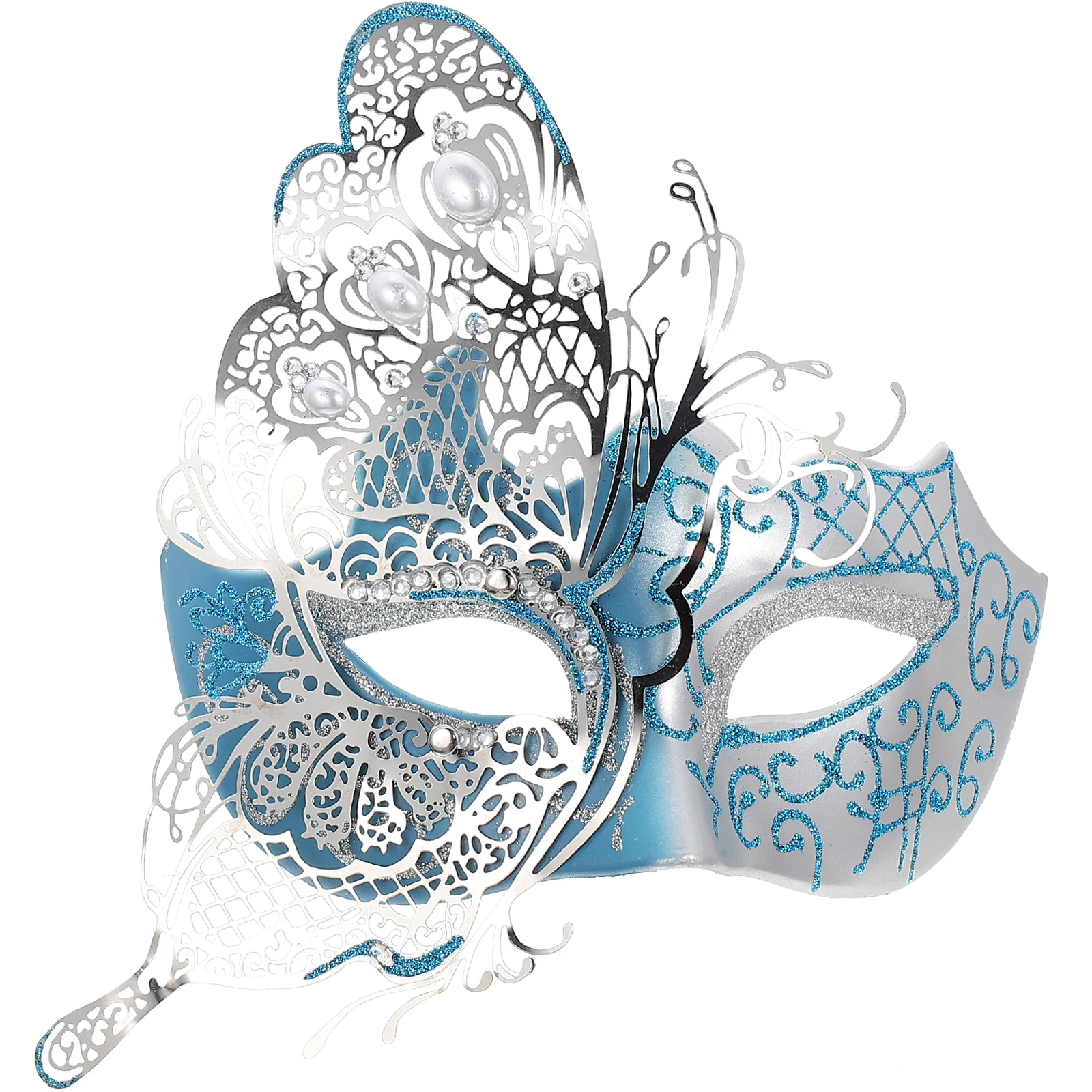 

Butterfly Half Face Masquerade Mask Metal Plastic Costume Accessory Party Mask Halloween Cosplay Prop Masquerade Masks