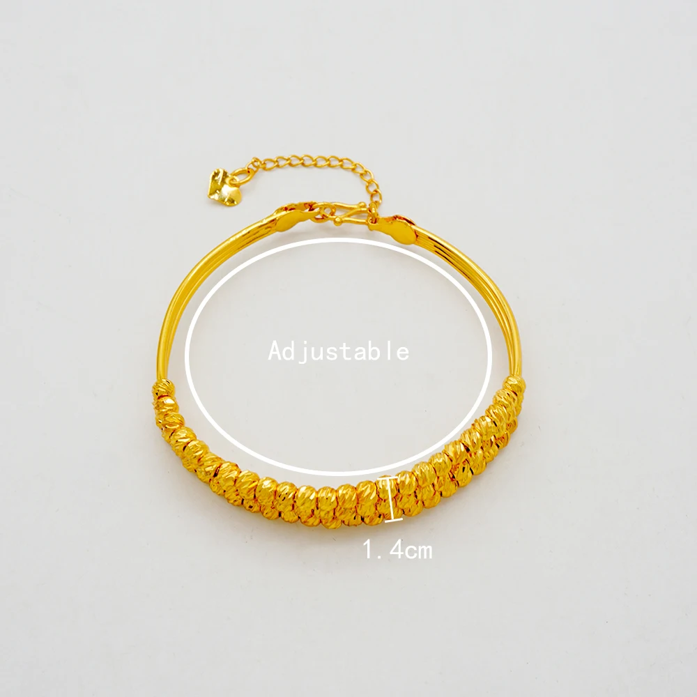 Luxus klassische Kupfer Gold Farbe Armband Dubai Saudi trend ige Armreif für Braut Armband arabischen Schmuck – Detail 9
