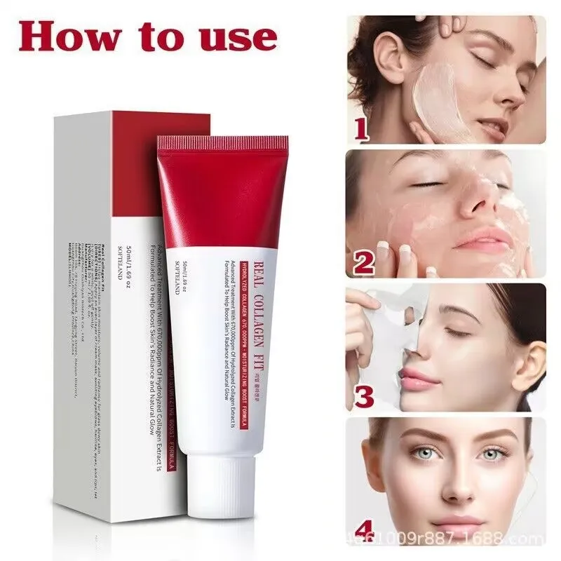 Real Collagen Fit, Collagen Wrapping Mask, Collagen 670,000ppm, Peel Off Facial Mask for elasticity, Hydrating, Glow, Glass Skin
