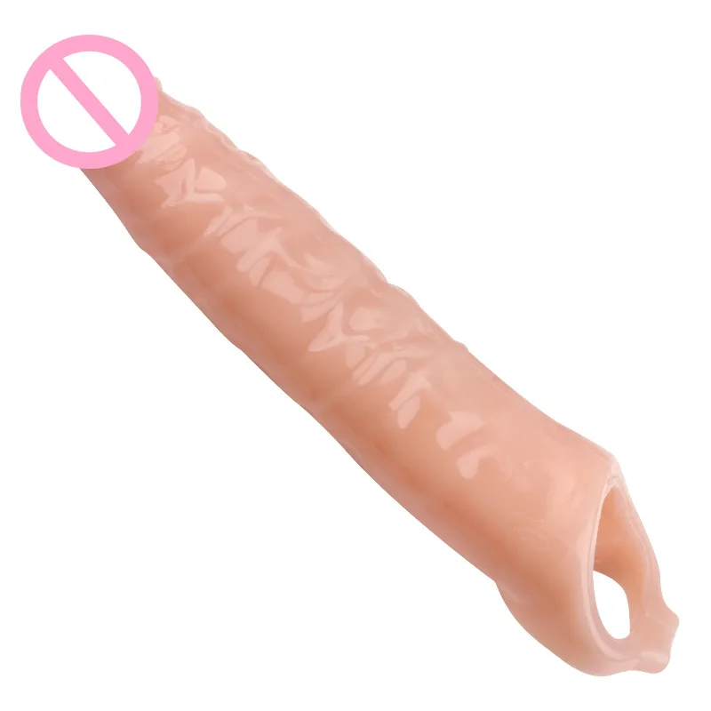 super big Realistic Penis Sleeve Extender Cock Sleeve Dick Enlargement Delay Ejaculation Reusable Condom Men Sex Toys