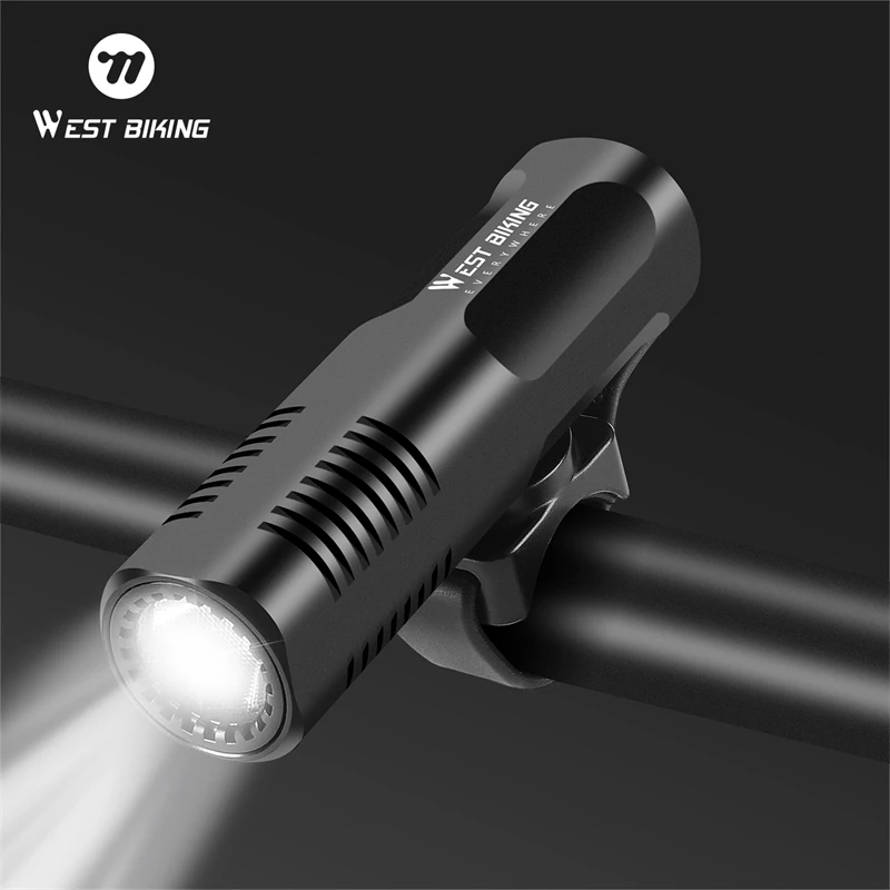 

WEST BIKING Bicycle Headlight 400/800/1000Lumen Aluminum Alloy Type-C Charging Safety Flashlight LED Waterproof Bike Front Light