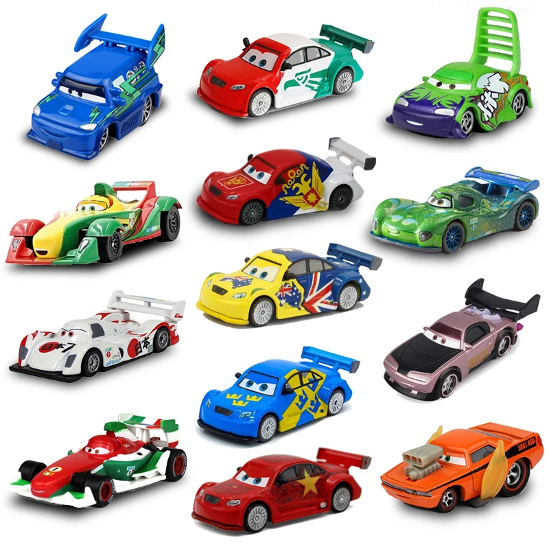 Disney Pixar Cars 2 3 Lightning McQueen Mater Jackson Storm Ramirez 1:55 Diecast Vehicle Metal Alloy Boy Kid Toys Christmas Gift