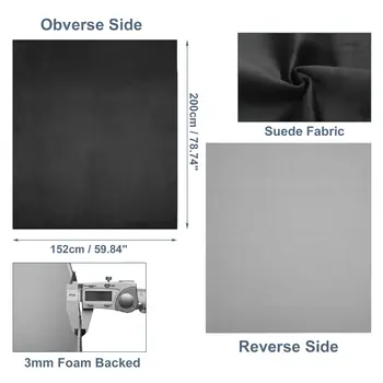 UXCELL 絨面革車頂內襯面料,帶泡沫背襯,適用於汽車卡車內飾,保護老化、破損、褪色的車頂內襯,DIY更換,尺寸200x152厘米 8 最佳銷售 mk5 高爾夫內飾 - №2