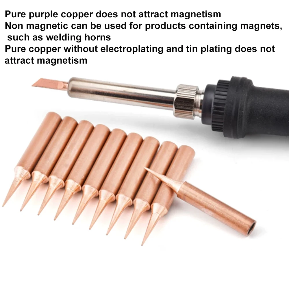 Pure Copper Soldering Iron Tip 900M Series No Magnetic 936 Internal Heating Constant Temperature Soldering Station