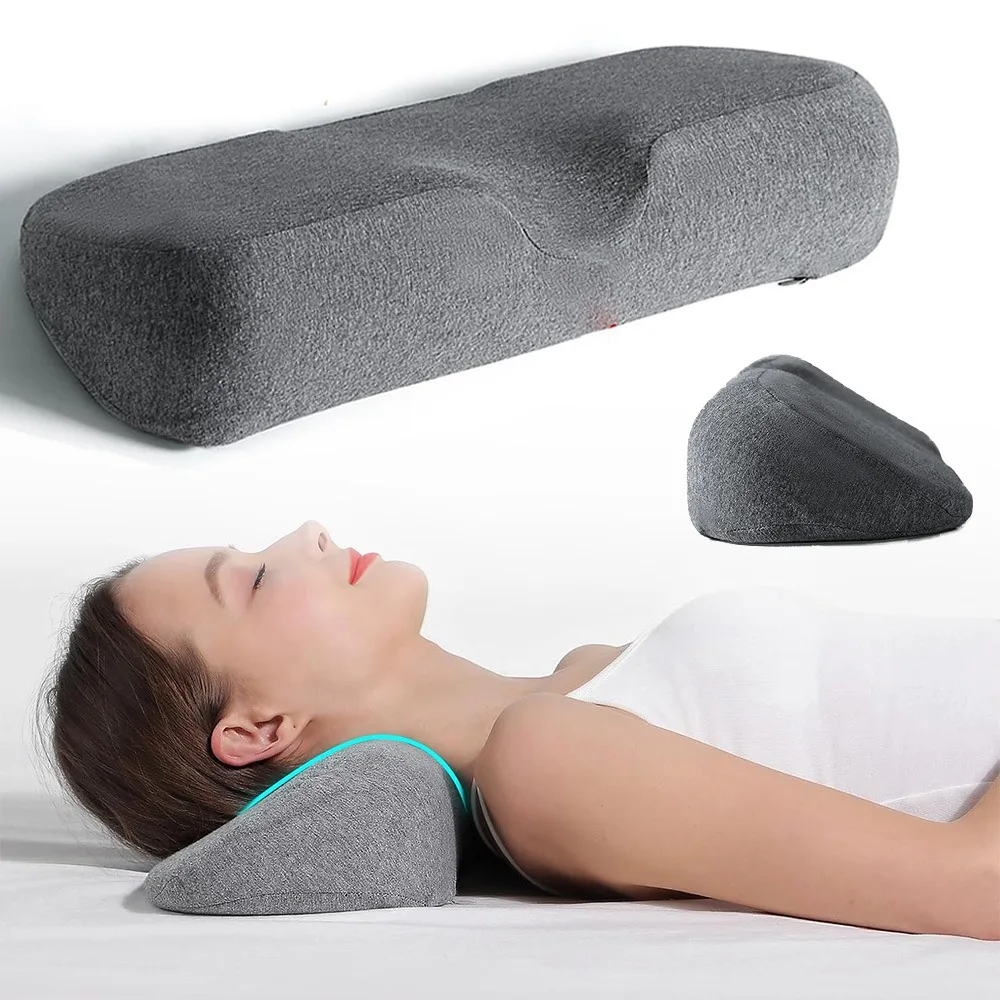 Cuscino Cervicale Ergonomico, Cuscini da Letto in Memory Foam per Chi Dorme di Lato, Cuscino a Rotolo per il Collo da Letto