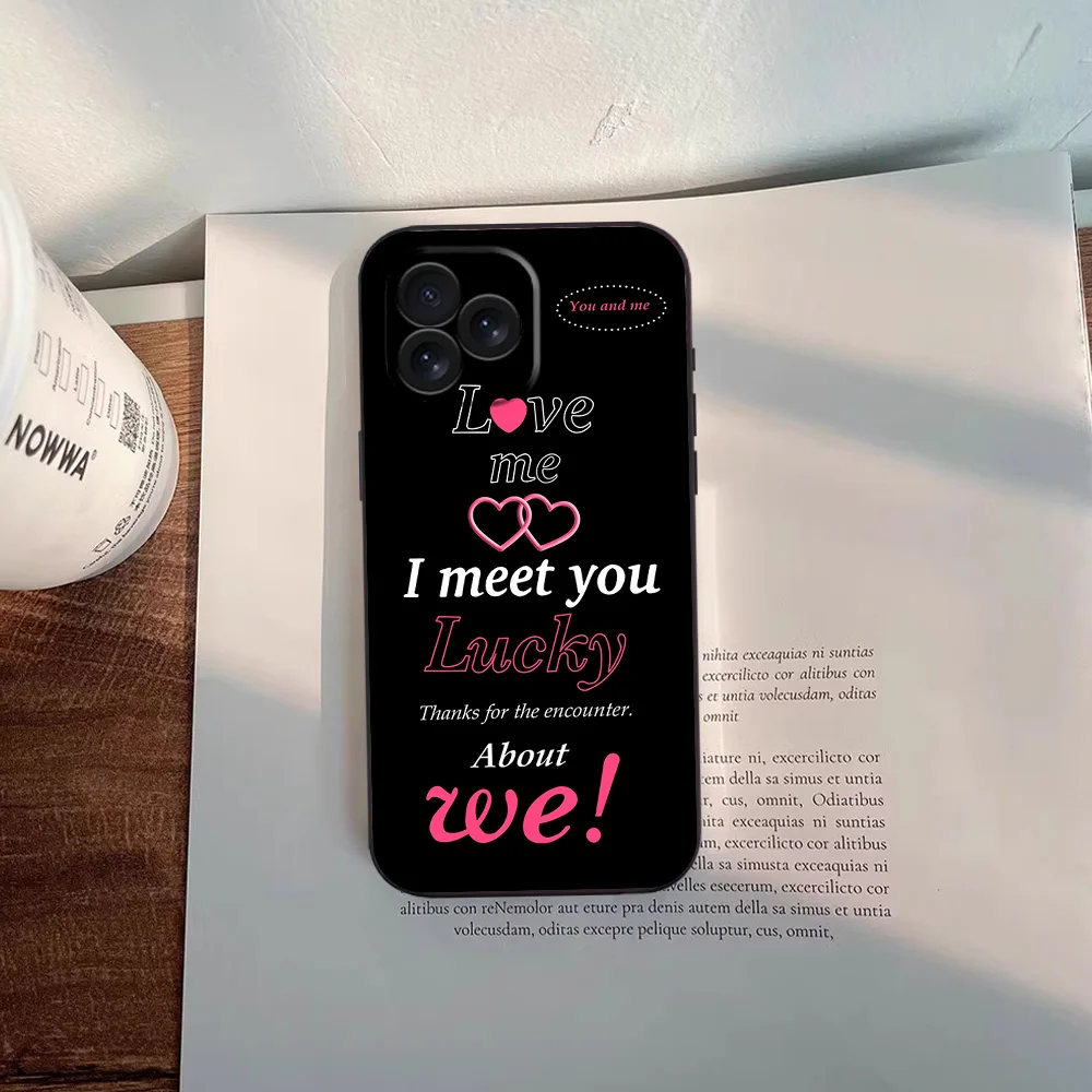 Cute Spice Girls English I Meet You Phone Case for iPhone 12 11 13 14 15 16 Max Pro Plus Black Soft Silicone Cover