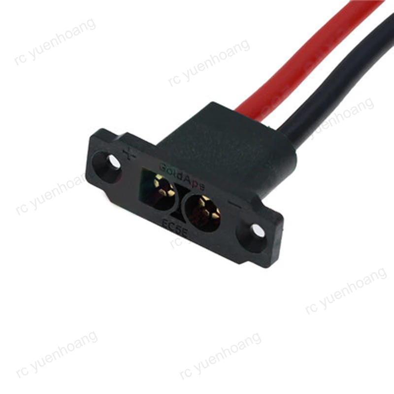 2PCS RC Drone EC5E EC5 Panel can Fixed Male Female Banana Plug with 10AWG Silicone Wire 20cm Power Battery Connection Adapter