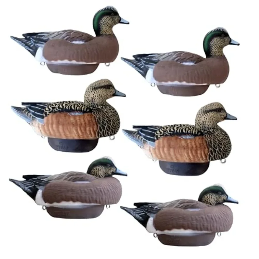 

Wigeon Duck Decoys by Heyday Ultra-Light 100% HydroFoam Durable Realistic Design 6 Pack of Duck Hunting Decoys