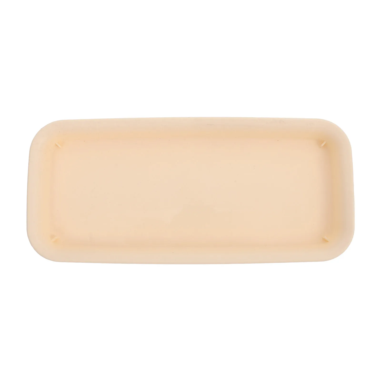 Resin Rectangular Flower Pot Tray Light Brown Shallow Drip Tray for Plants Planter Water Catcher Indoor Garden Planter Base