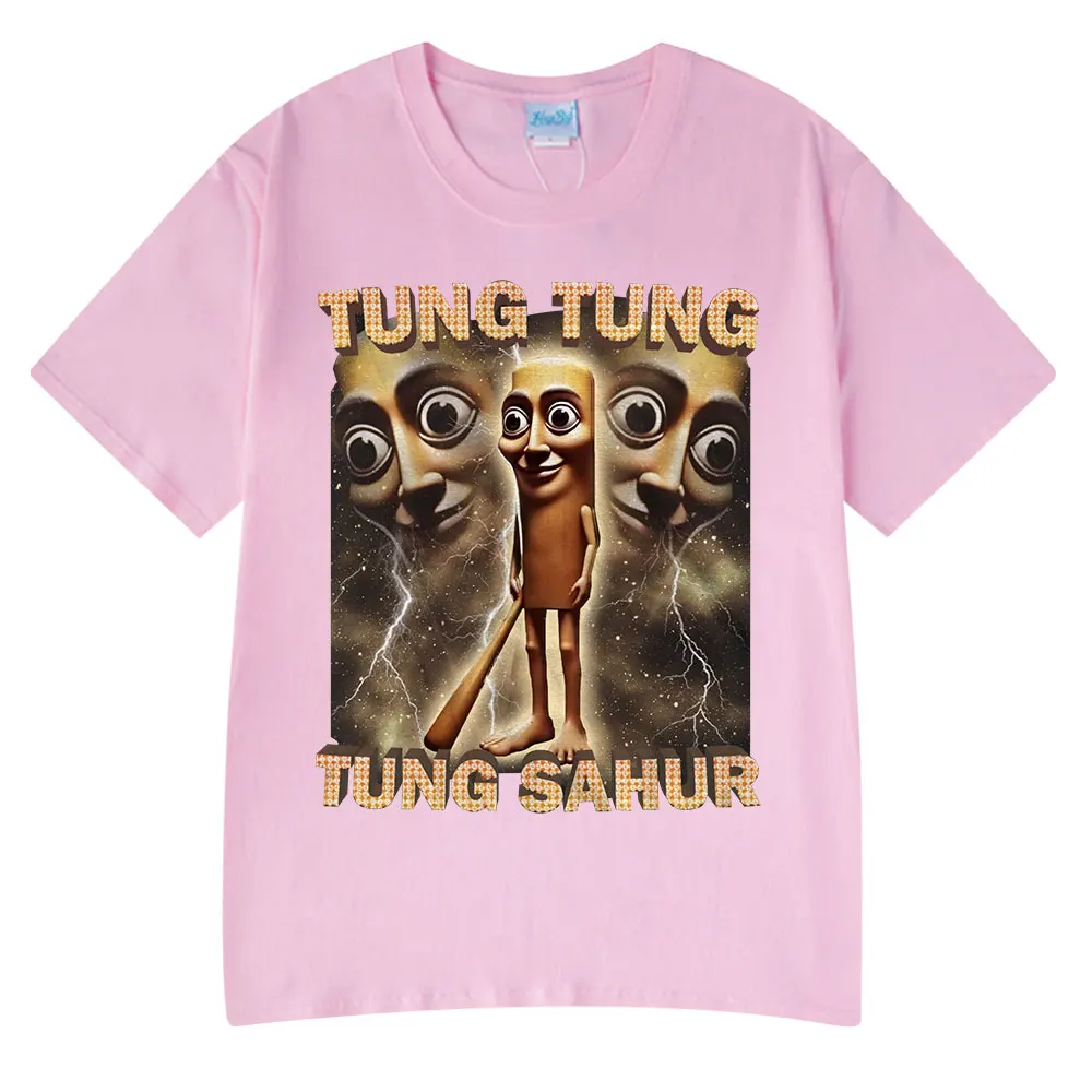 Tung Tung Tung Sahur Funny Baseball Bat Meme T-shirt Men Clothing Fashion Humor Style T Shirts Unisex Summer O-Neck Tops T Shirt image 3