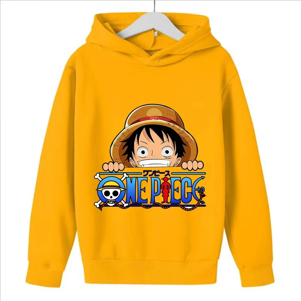 One Piece Luffy Kinder-Kapuzenpullover mit Grafik, Jungen- und Mädchen-Kapuzen-Sweatshirt mit Kordelzug, Anime-Print, lässiges Oberteil – Detail 8