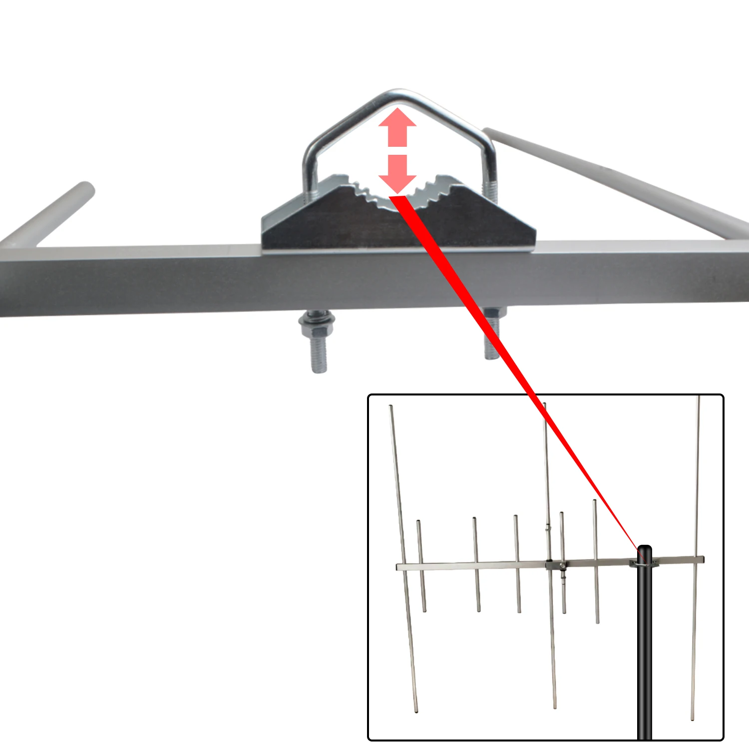 VHF UHF 듀얼 밴드 GMRS 무전기 모바일 라디오 지향성 안테나 144/430MHz 9.0dB VHF 11.5dB UHF 100W 8-엘리먼트 야기 안테나