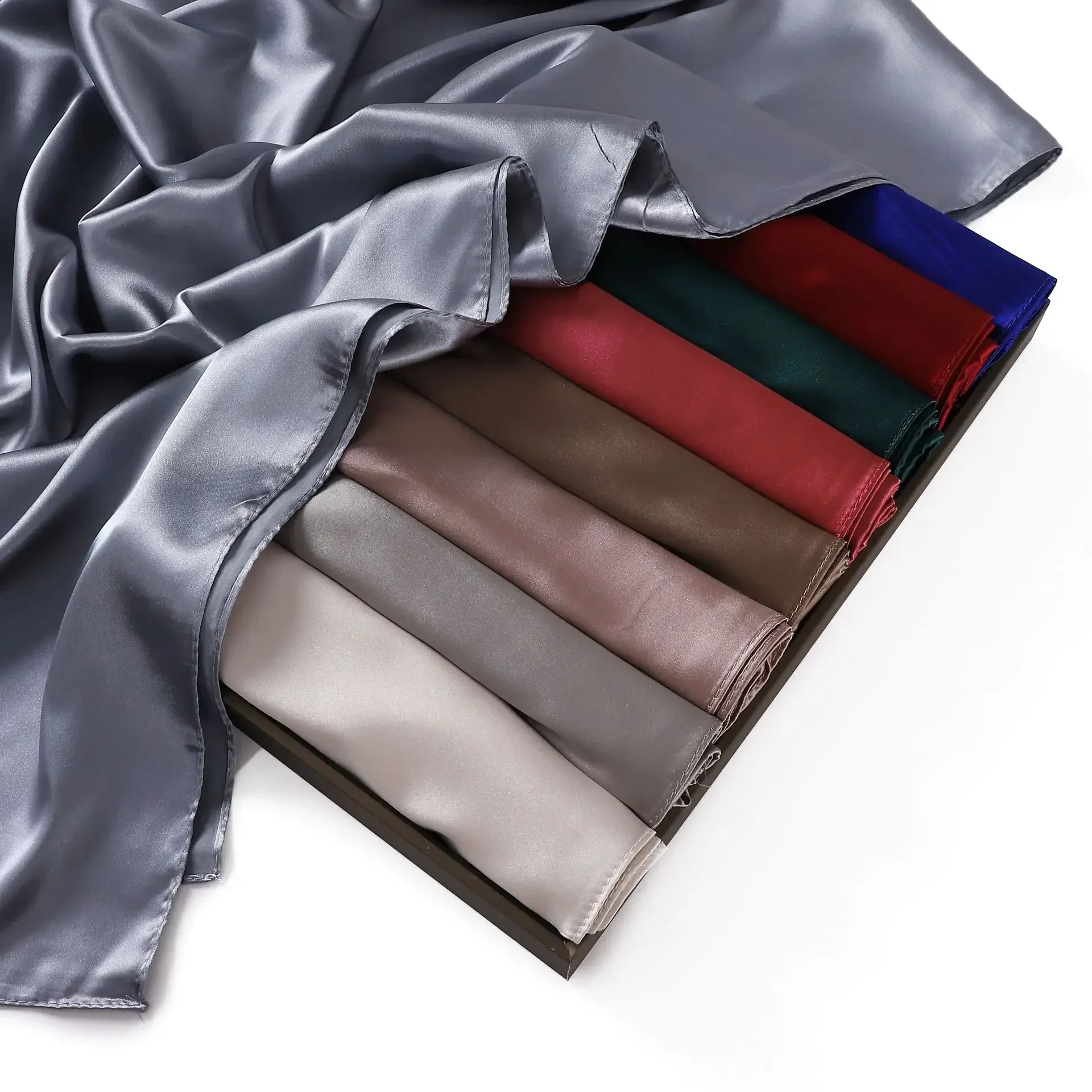 

High Quality Long Scarf Satin Hijab Muslim Women Headscarf Islam Stole Shawl Wrap Bandanas Headband Bufanda Foulard Turbante