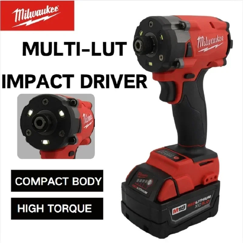 Milwaukee 1/2 Car Truck Repair Screwdriver Brushless Cordless Electric Wrench 18V Lithium Battery Rechargeable Motor Power Tools