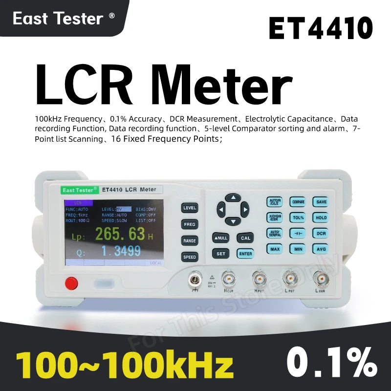 ET4410 LCR Meter Digital Bench LCR Bridge Meter ET4401 ET4402 Capacitance Resistance Inductance Measure Accuracy Tool