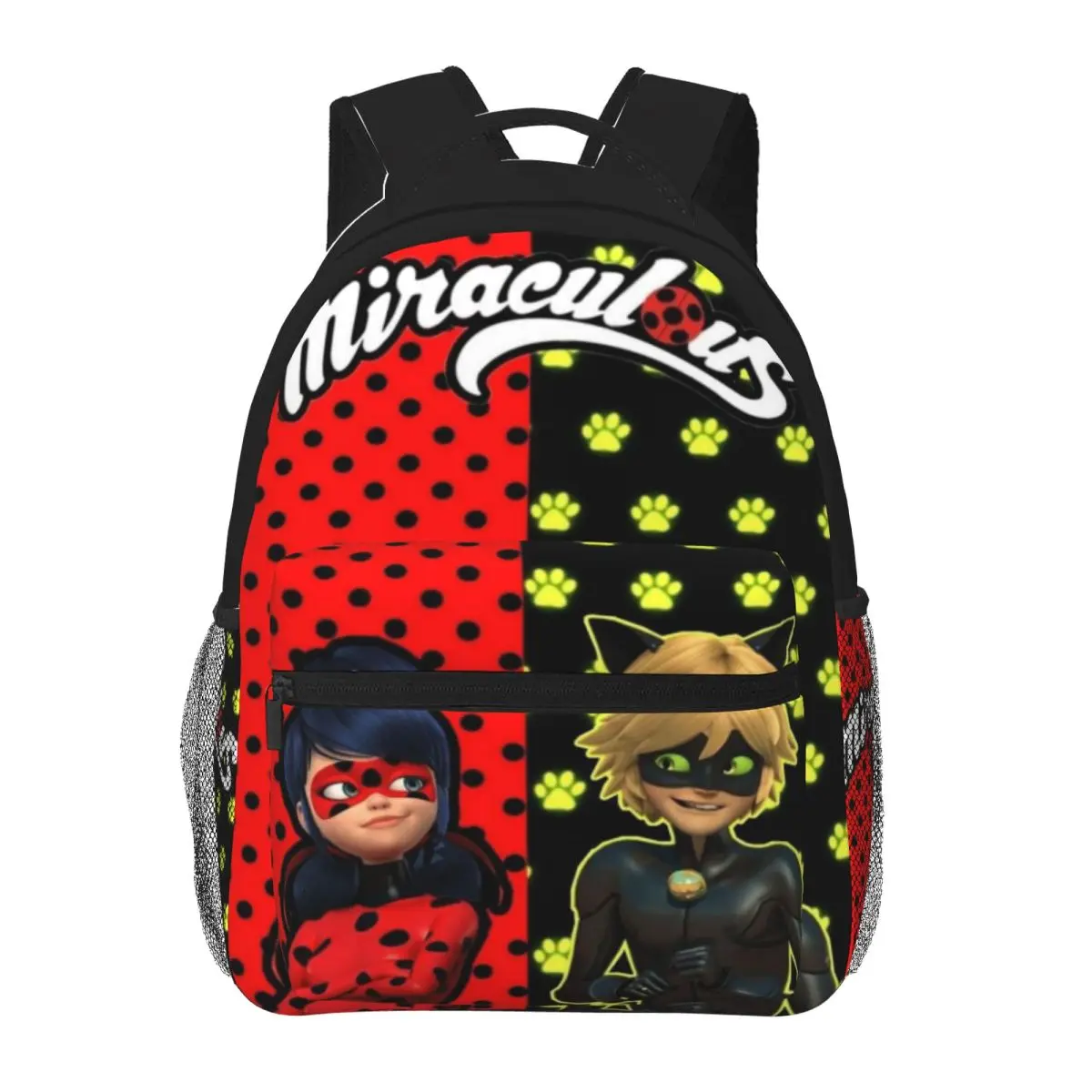 Cartoon Miraculous-Lady Kinder Rucksack Frauen Teenager Schult aschen Reise Laptop Rucksack 16 Zoll