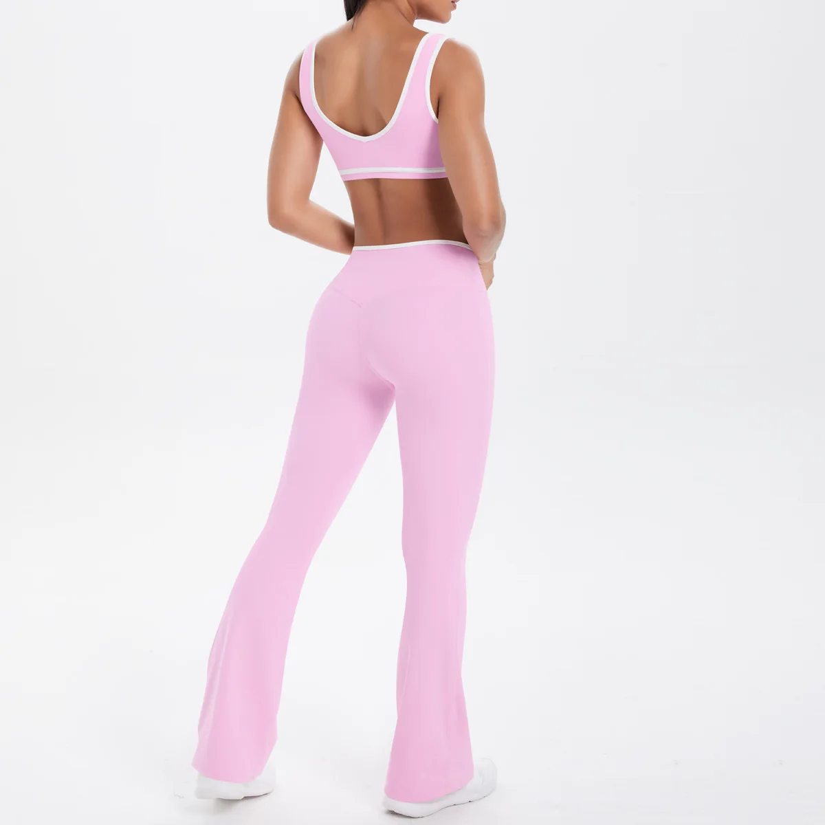 

Yoga Suit Peach Hip Tight Double-Sided Brushed Breathable Cross Wide-Leg Sports Vest Workout Clothes Gym Sportswear for Women
