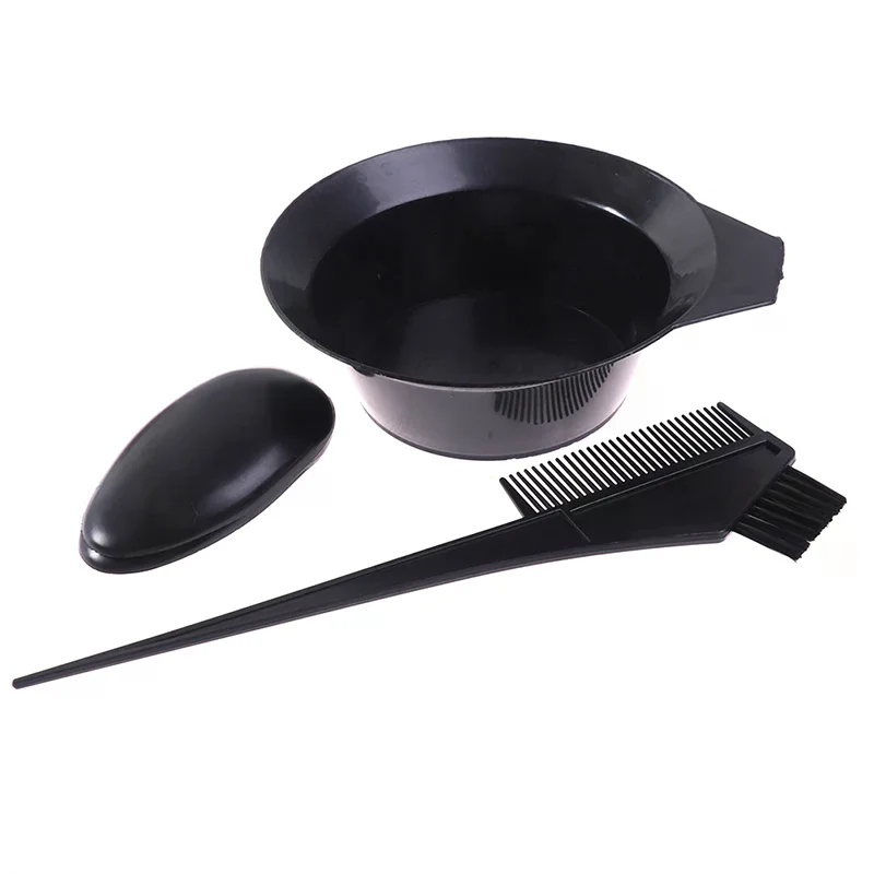 

1set Black Hair Color Dye Bowl Comb Brushes Tool Kit Set Tint Coloring Dye Bowl Comb Brush Twin High Quality Headed Brushes Set