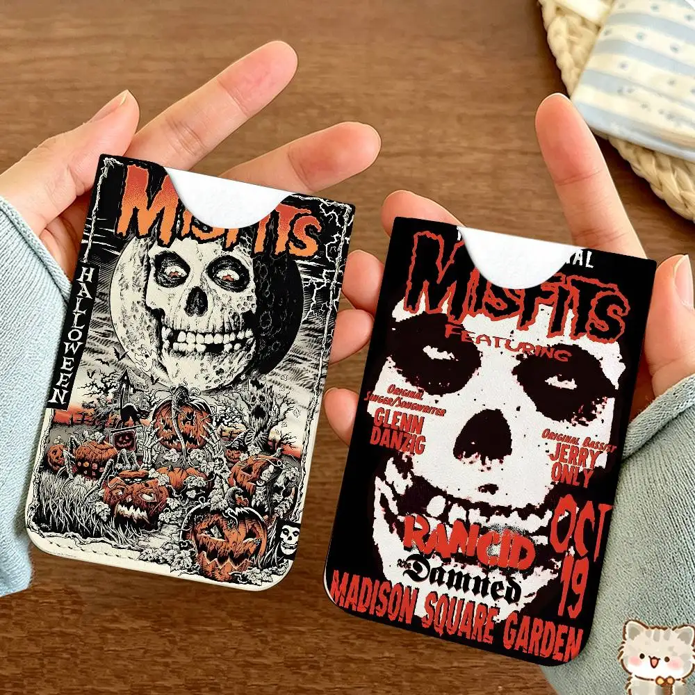 P-Punk-Band-M-Misfits-Classic-Music Creative Printed with Leather Protective Case Business Portable Letter Leather Credit Bags