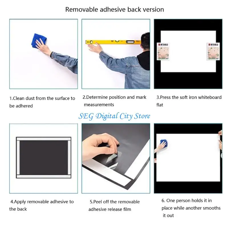 U75B Soft Whiteboard Removable Erasable Writing Drawing Board