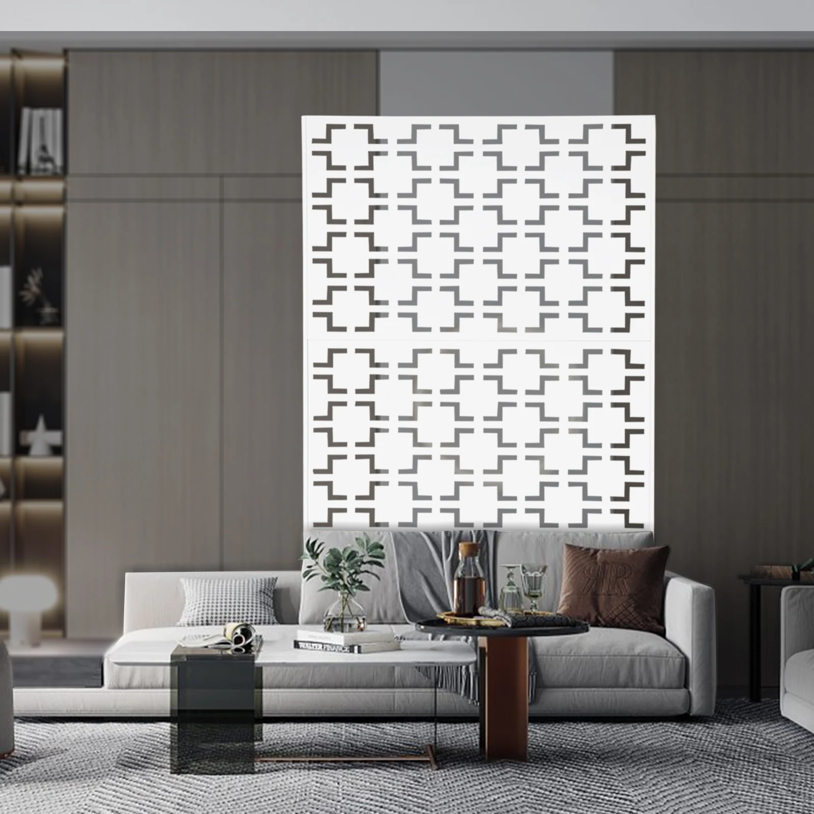 6.2피트 높이 프라이버시 스크린 야외 장식, 발코니, 테라스, 정원, 테라스용 패널 화분 벽 금속 울타리 패널