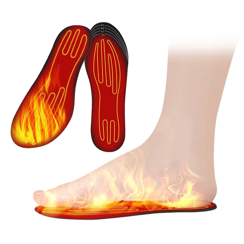 USB Heated Shoe Insoles Electric Foot Warming Pad Feet Warmer Sock Pad Mat Winter Outdoor Sports Heating Insole Winter Warm