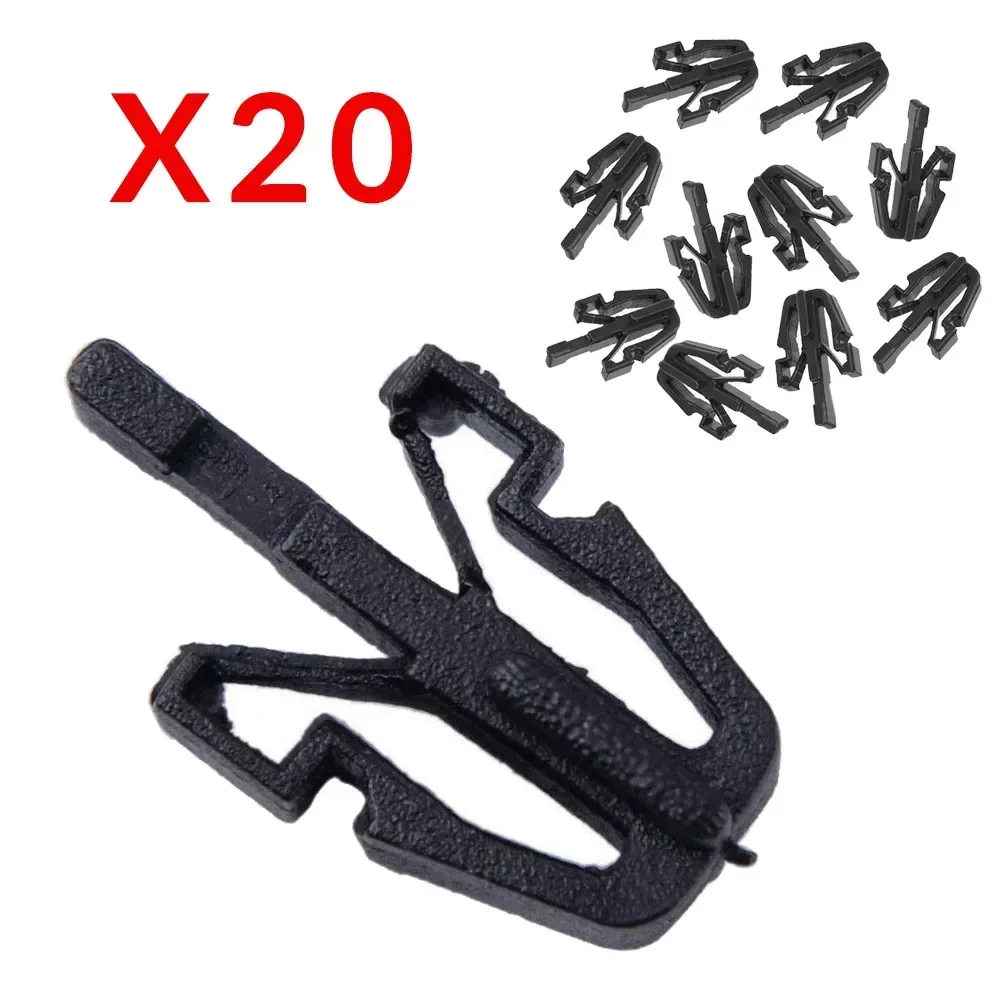 20Pcs Auto Car Clips Grille Nylon Retainer MB153825/B09250715 For Toyota For Honda For Mazda Isuzu Black