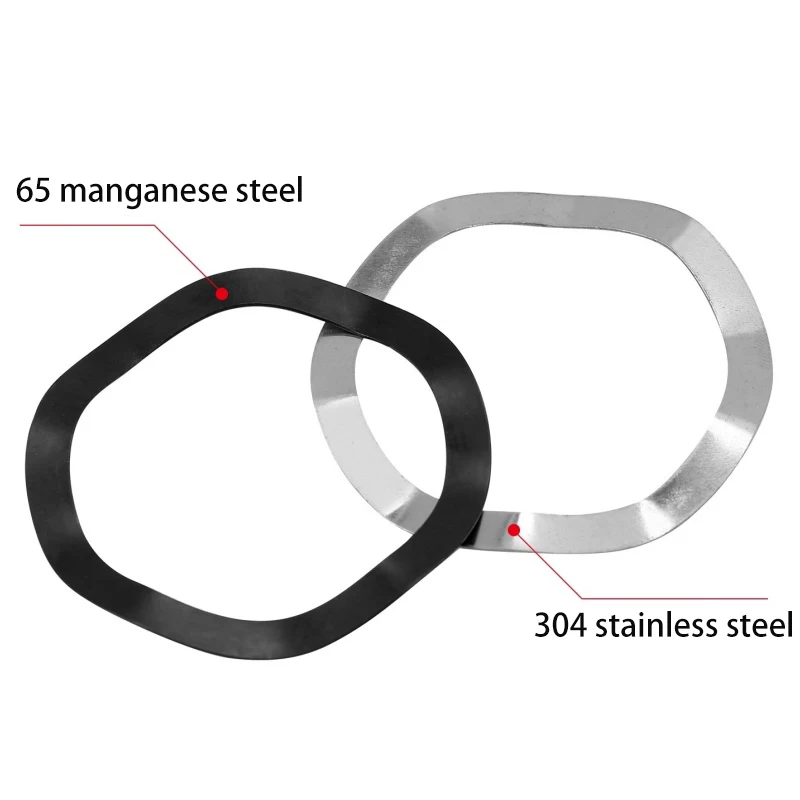 Wave Washer M3 M4 M5 M6 M8 M10 M12 M14 M16 M19 M21 M24 M27-M118 65Mn/SUS304 3/5/6/7 Wave Crest Type Gasket Spring Washer Bearing