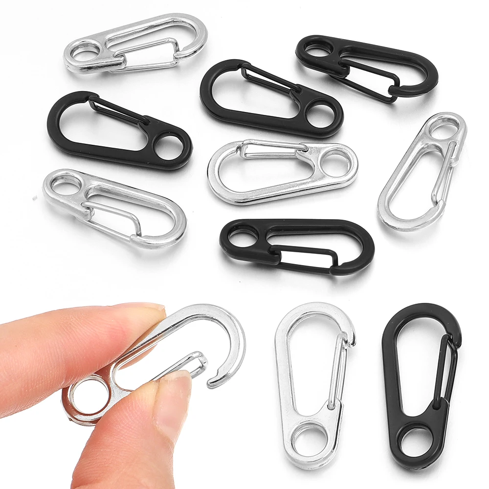 10 Stück Mini-Schnapphaken aus Legierung, Schlüsselanhänger-Clips, Karabinerhaken, Karabinerverschlüsse für die Schmuckherstellung, DIY-Schlüsselring-Zubehör – Detail 5
