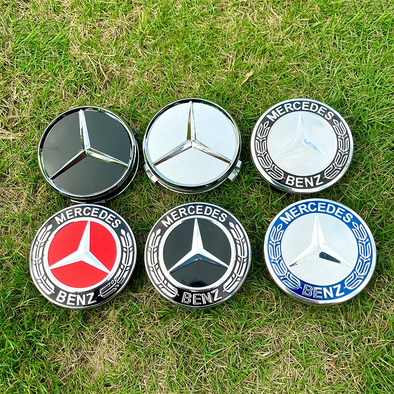 4pcs 56mm 60mm 68mm 75mm 3Pin For Mercedes Benz Car Wheel Center Caps W202 W220 W213 W210 W164 A180 A200 B180 B200 E200 Emblem