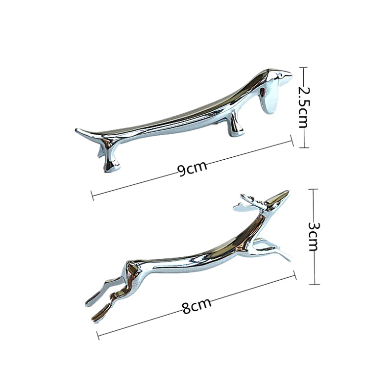M-1/2Pcs Deer-Shaped Zinc Alloy Chopstick Rest Metal Cutlery Rack Home Kitchen Tableware Accessory