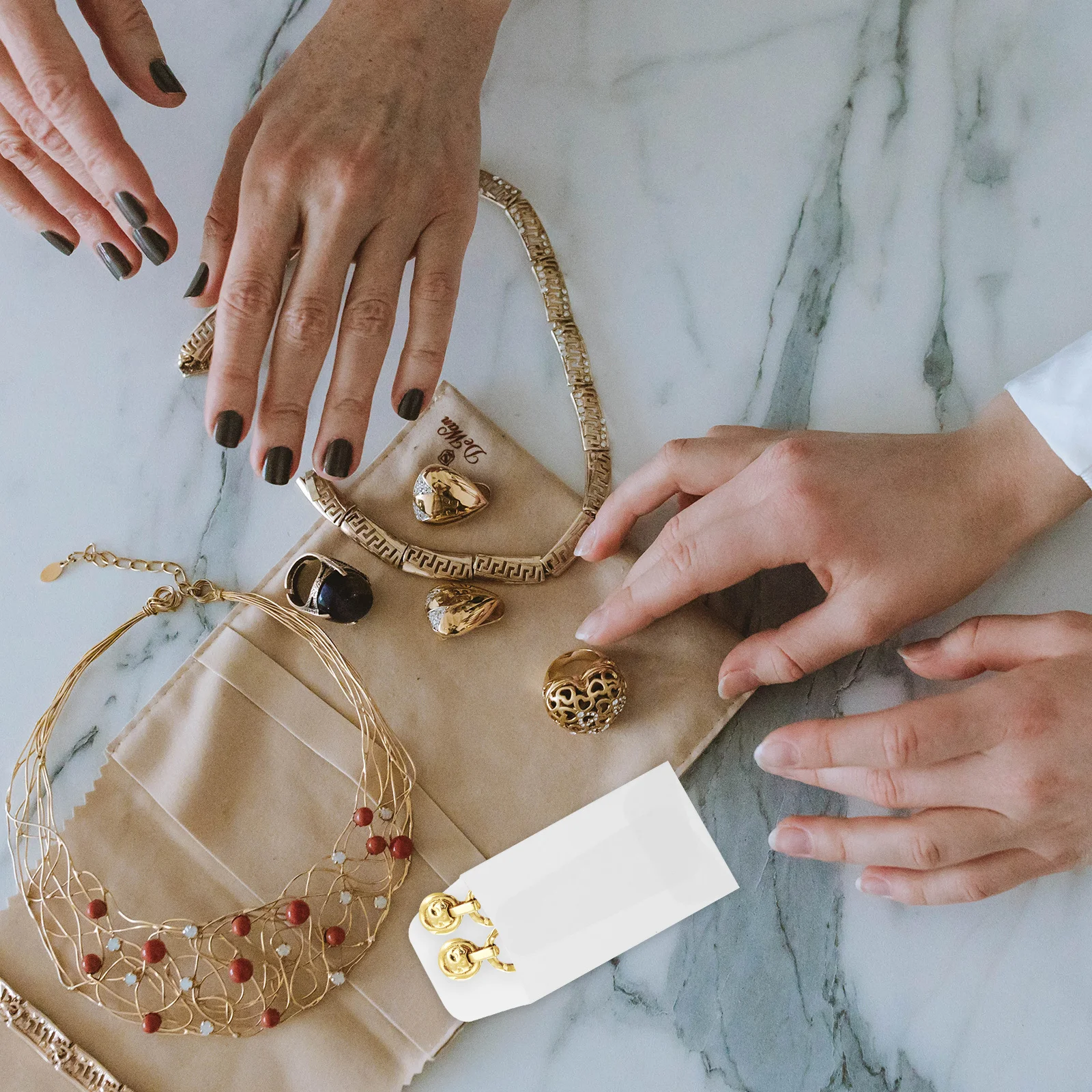 50 buste mini portamonete piccole buste di carta portaoggetti per anelli di gioielli piccoli accessori mini buste