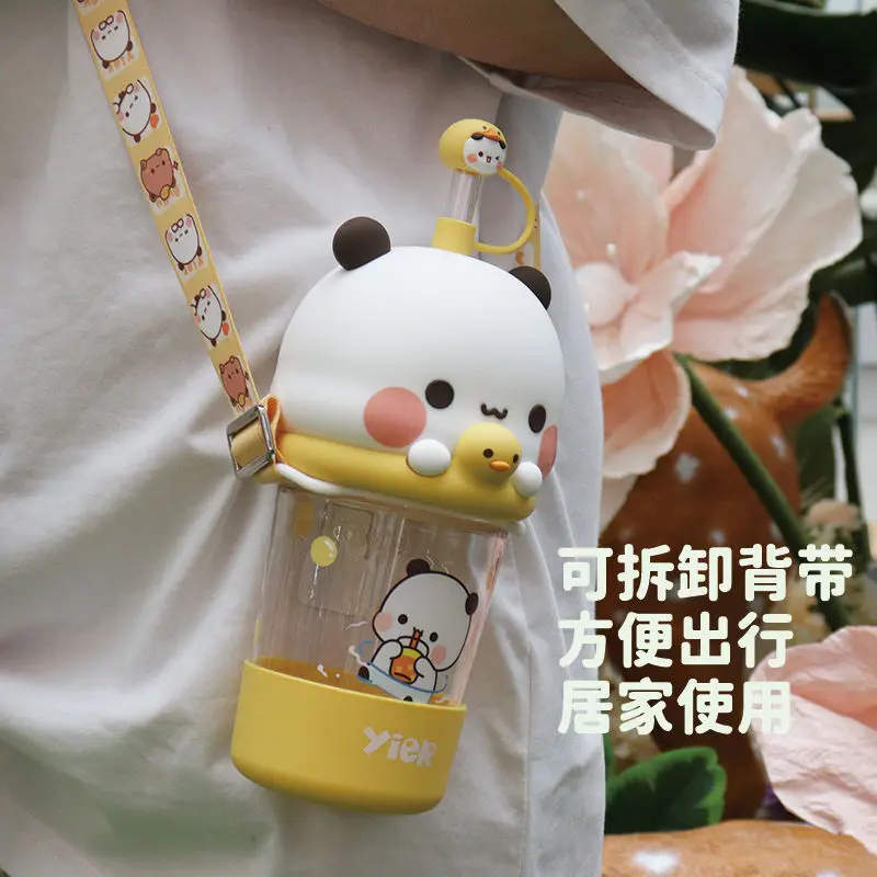 Bubu And Dudu Yier Cartoon Straw Cup Cute Water Cup High Temperature Resistant Tritan Anti Drop Summer Portable  Beverage Cup