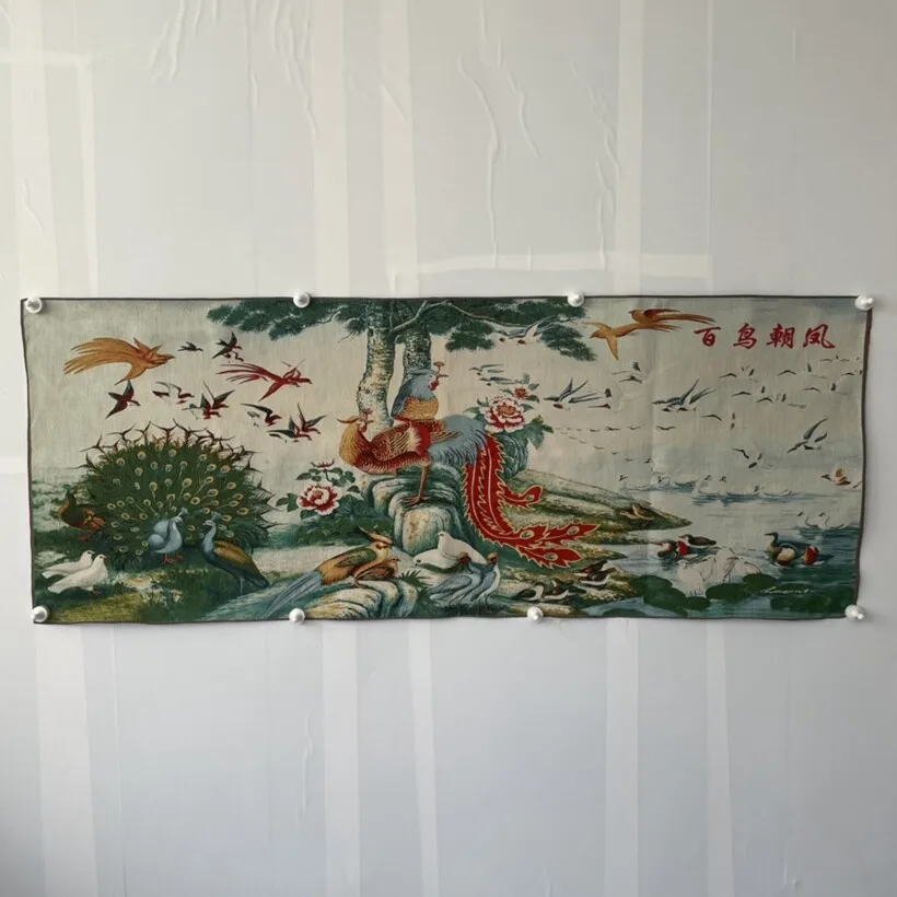 Old Chinese Silk Embroidery Painting Thangka Mural 