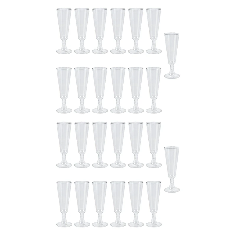 120Pcs 150Ml Disposable Hard Plastic Champagne Glass Red Wine Glass Goblet Wine Glass Party Festival Event Supplies